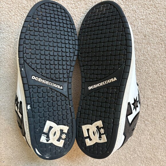 DC Court Graffik Skate Shoes Men's Size 10.5 White Black 300927 - Picture 8 of 10